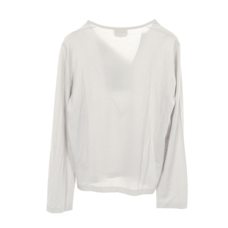 愛馬仕亨利領針織毛衣 #S 羊毛絲灰色二手男款-1