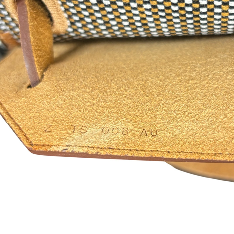 棕色 帆布 牛皮 Toile Vache hunter HerBag 31 【HERMES 愛馬仕】-5