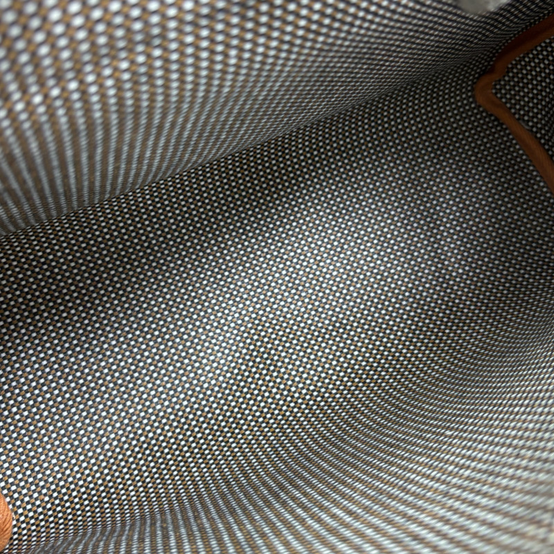 棕色 帆布 牛皮 Toile Vache hunter HerBag 31 【HERMES 愛馬仕】-6