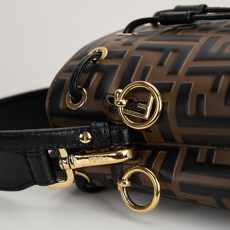 二手Fendi mini 水桶包/老花-11