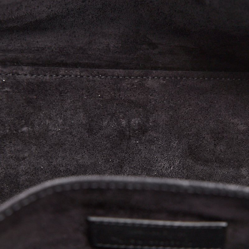 二手YSL cabas so black鱷魚壓紋小號醫生包-21