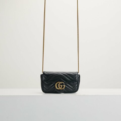 二手Gucci marmont supermini 黑金