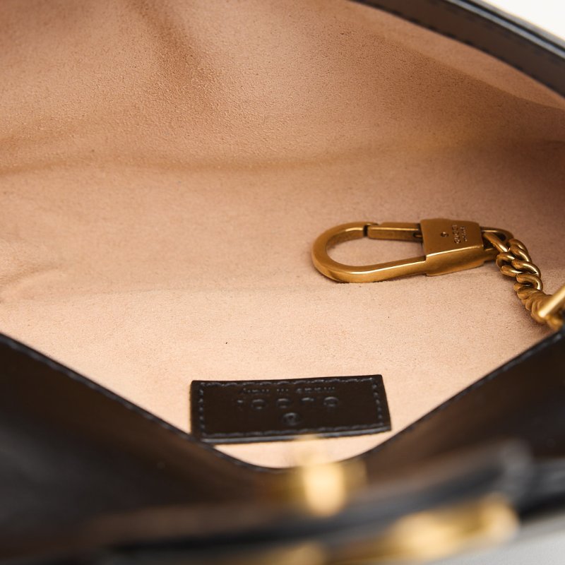 二手Gucci marmont supermini 黑金-14