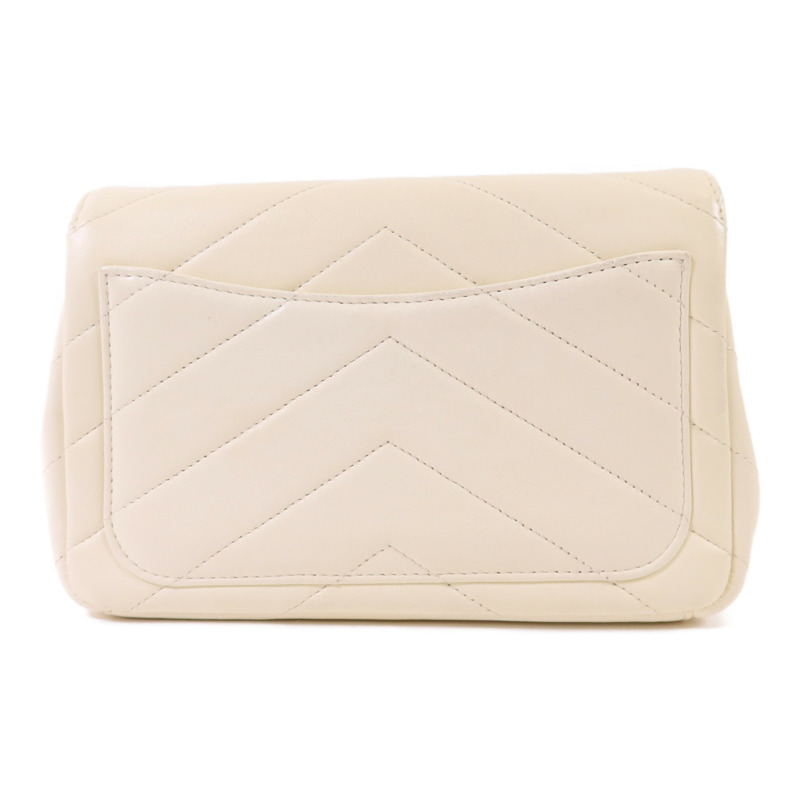 CHANEL 牛皮皮革Chain Shoulder Bag金扣鏈帶肩背袋-1