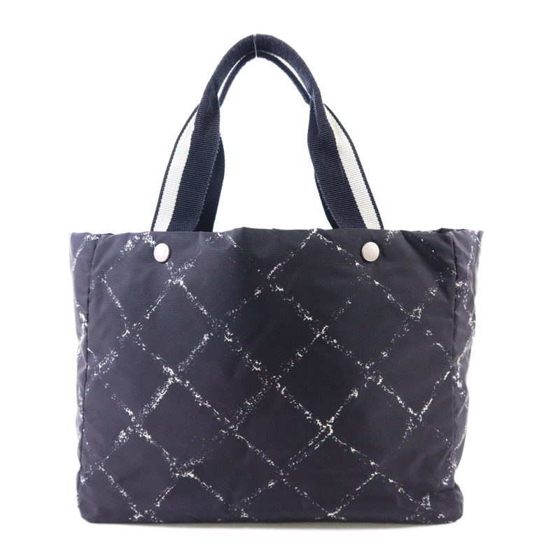 CHANEL 尼龍Trabvel Line Tote Bag銀扣手挽袋-1