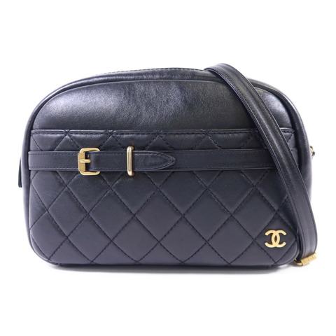 CHANEL 牛皮皮革Shoulder Bag金扣肩背袋