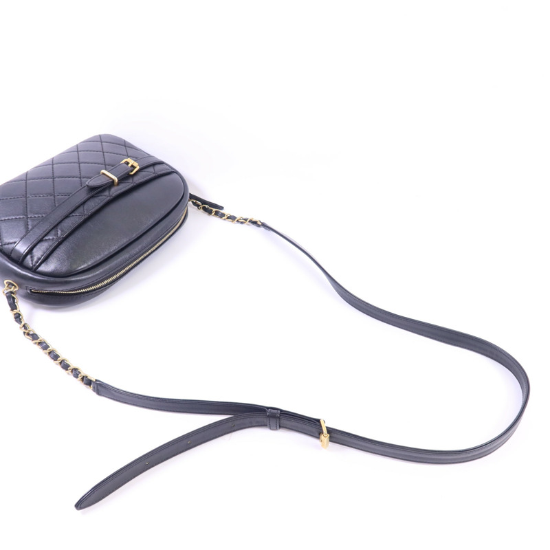 CHANEL 牛皮皮革Shoulder Bag金扣肩背袋-4