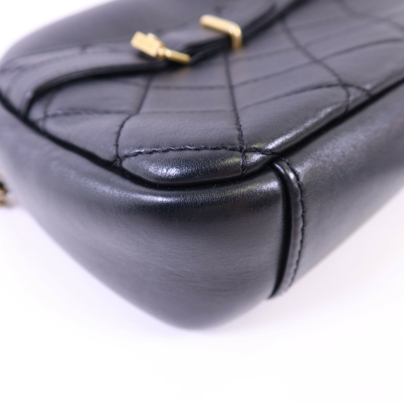 CHANEL 牛皮皮革Shoulder Bag金扣肩背袋-12