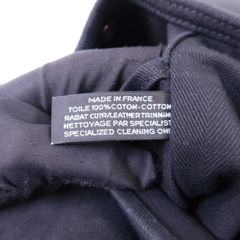 HERMES 帆布Valparaiso PM銀扣手挽袋Noir-7