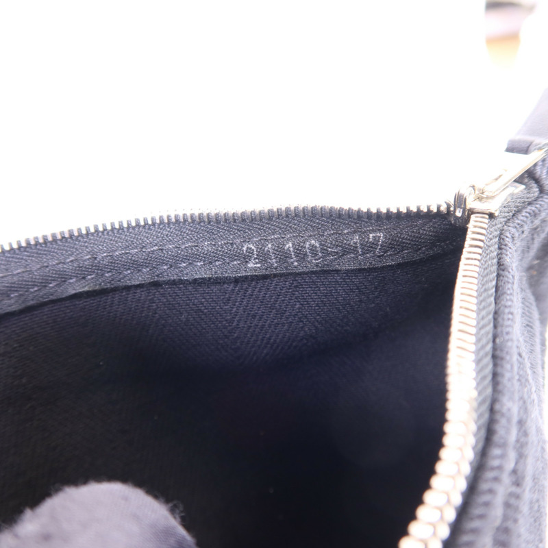 HERMES 帆布Valparaiso PM銀扣手挽袋Noir-12