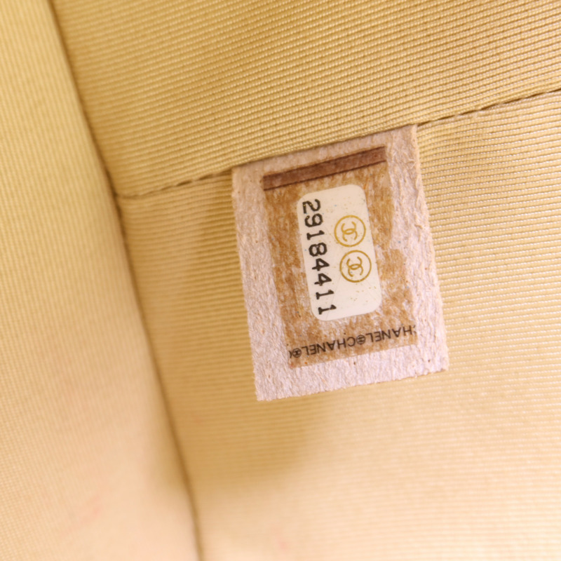 CHANEL 牛皮皮革Wicker Vanity銀扣鏈帶手挽肩背兩用袋-7