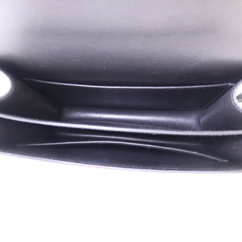 HERMES Box Calf皮革Constance Mini金扣肩背袋Noir-6