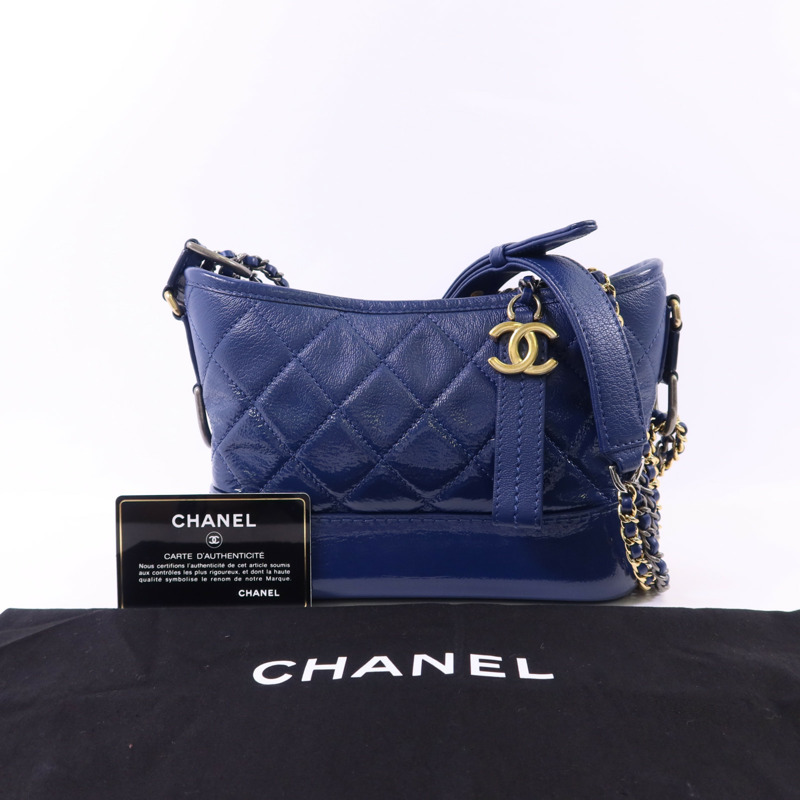 CHANEL 牛皮皮革Gabrielle Small金扣鏈帶肩背袋-19