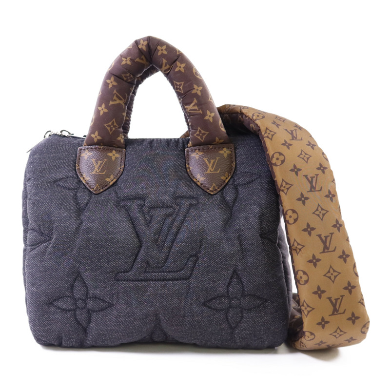 LOUIS VUITTON Puffygram Speedy Bandouliere 25銀扣手挽肩背兩用袋-0