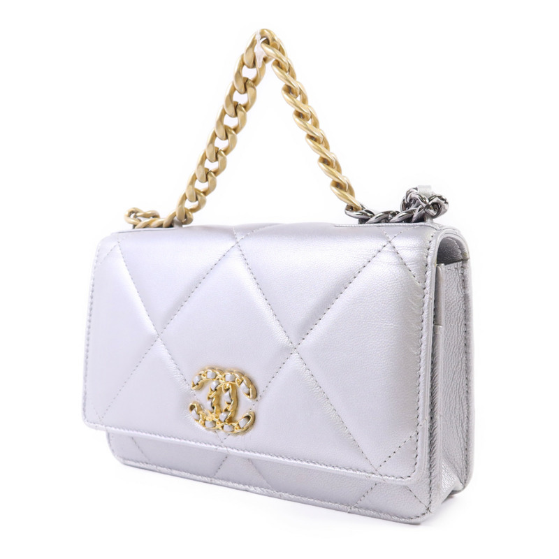 CHANEL 羊皮皮革Chanel 19 WOC手挽肩背兩用袋-2