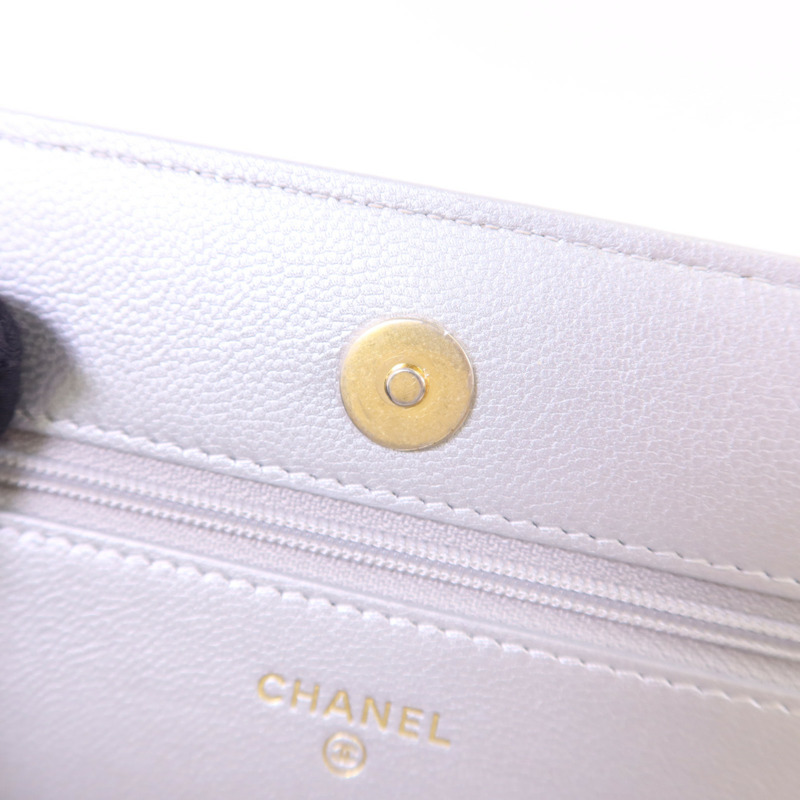 CHANEL 羊皮皮革Chanel 19 WOC手挽肩背兩用袋-11