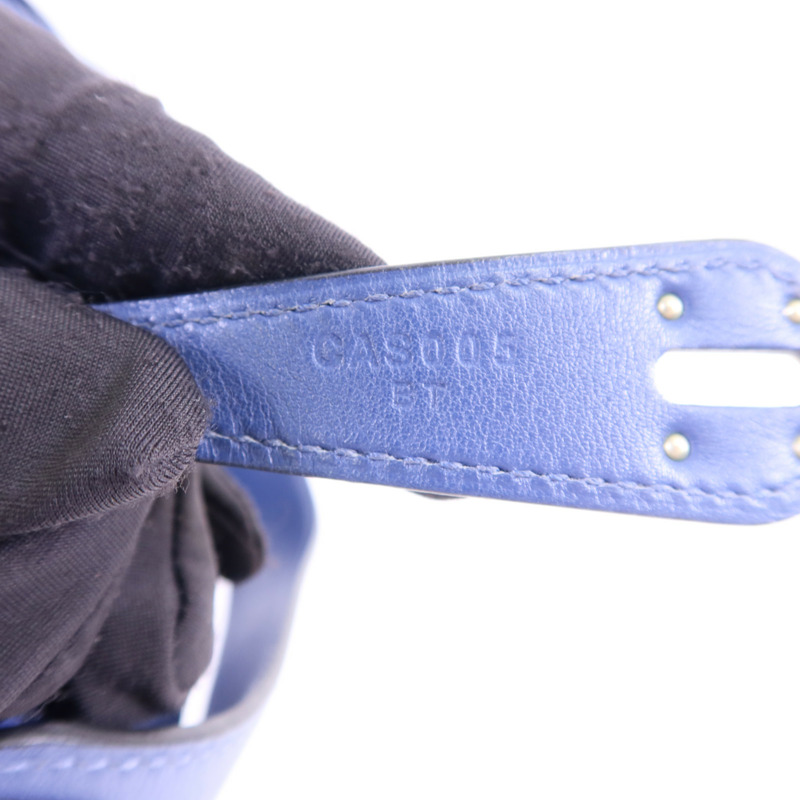 HERMES Swift皮革Lindy 26銀扣手挽肩背兩用袋Bleu Brighton-7