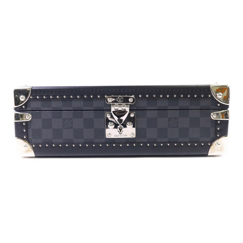 LOUIS VUITTON Damier Graphite Coffret 8 Montres銀扣手錶收納盒