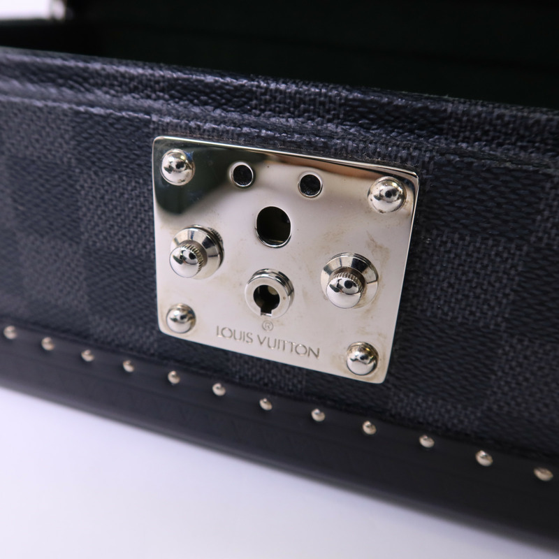 LOUIS VUITTON Damier Graphite Coffret 8 Montres銀扣手錶收納盒-9
