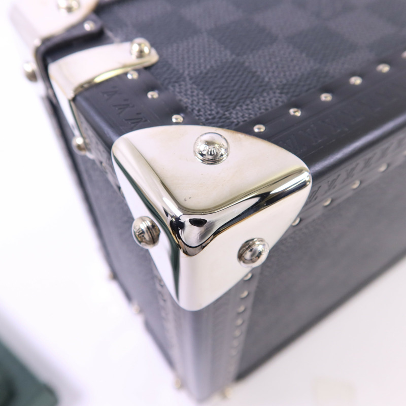 LOUIS VUITTON Damier Graphite Coffret 8 Montres銀扣手錶收納盒-15