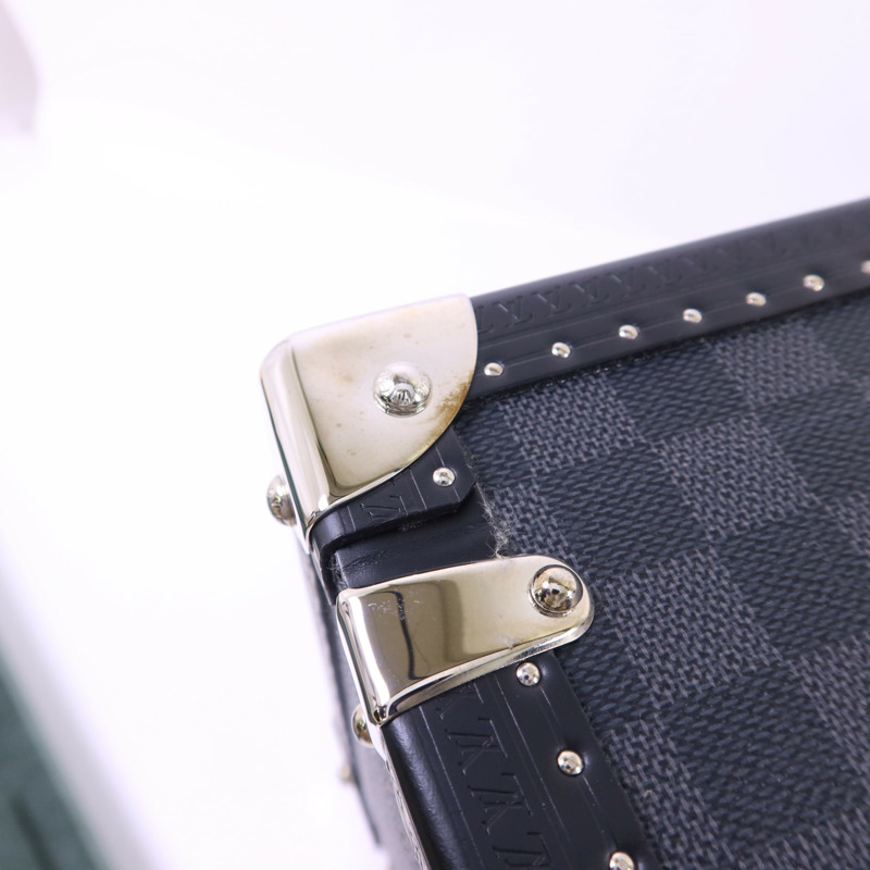 LOUIS VUITTON Damier Graphite Coffret 8 Montres銀扣手錶收納盒-16