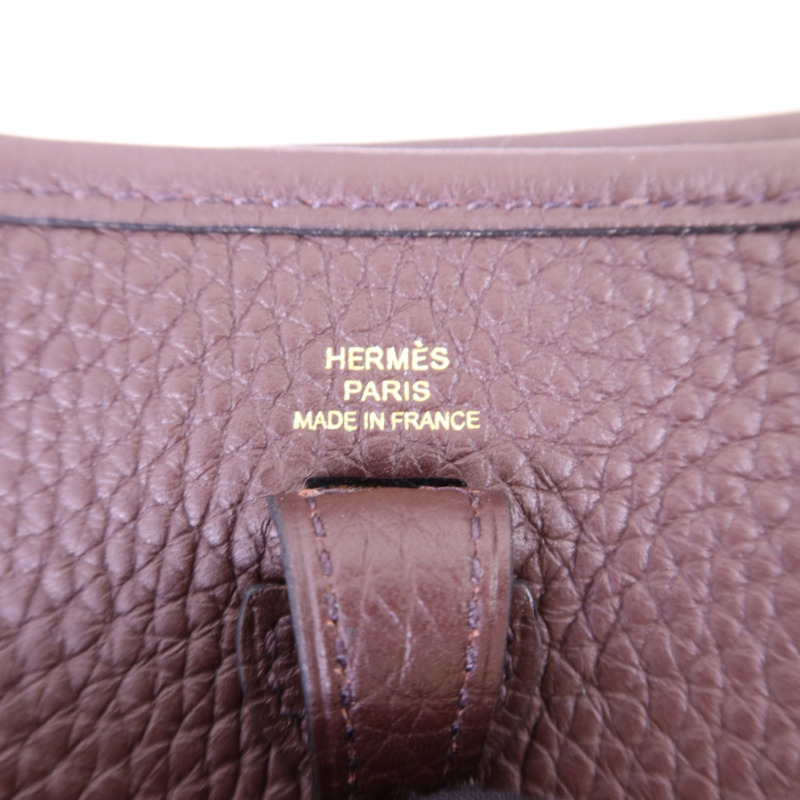 HERMES Clemence皮革Evelyne TPM金扣肩背袋-6
