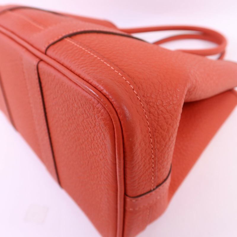 HERMES Negonda皮革Garden Party TPM銀扣手挽袋-13