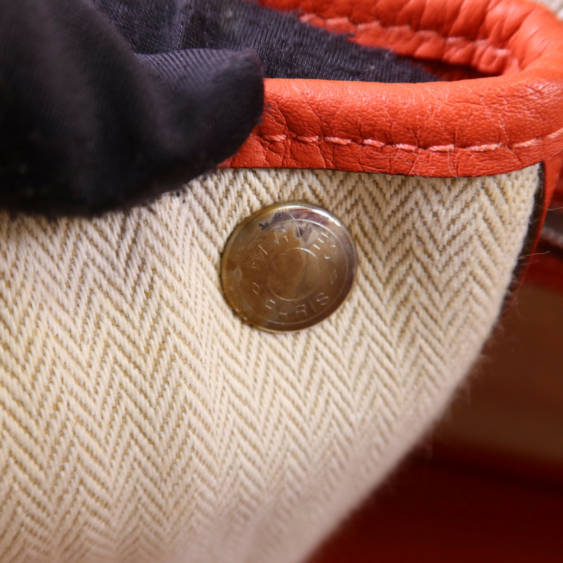 HERMES Negonda皮革Garden Party TPM銀扣手挽袋-16