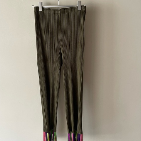 ▪️富貴選物FUGUEI▪️三宅一生PP 橄欖綠 彩色流蘇褲