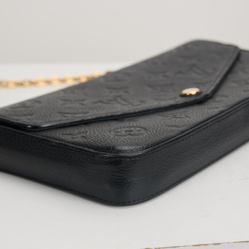 二手lv woc三合一鍊包/黑壓紋-4