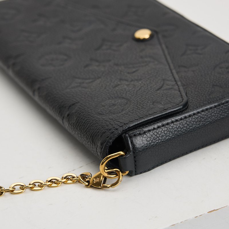 二手lv woc三合一鍊包/黑壓紋-8