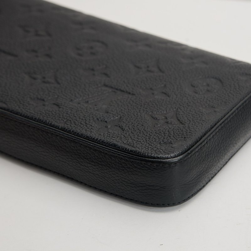 二手lv woc三合一鍊包/黑壓紋-11