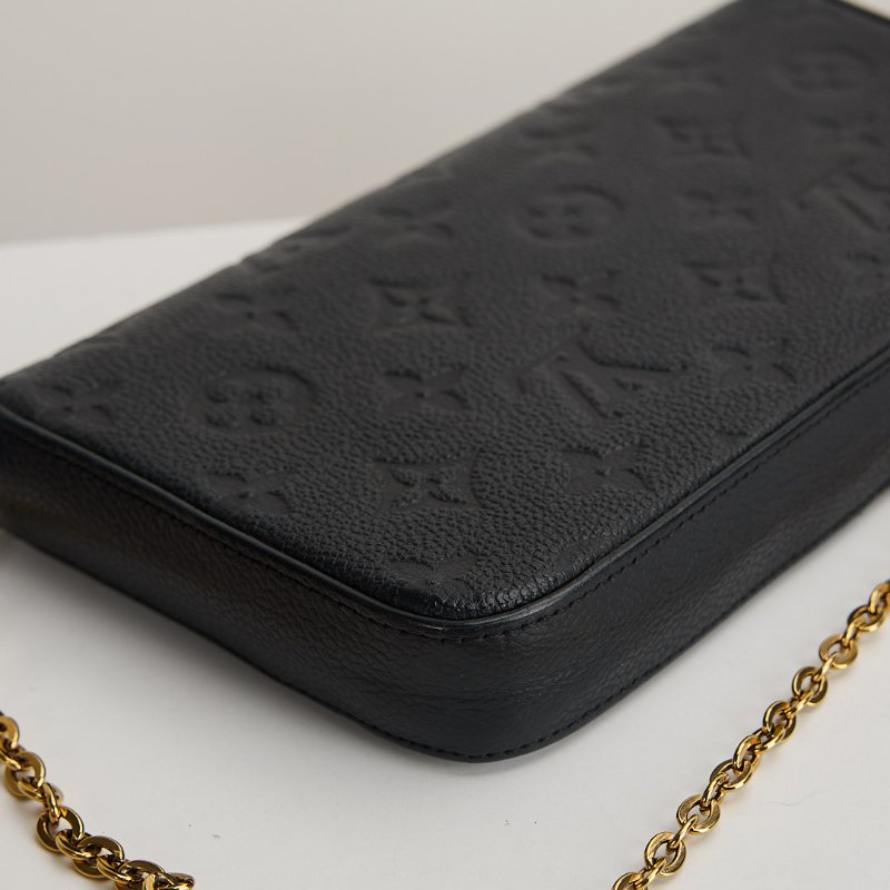 二手lv woc三合一鍊包/黑壓紋-13