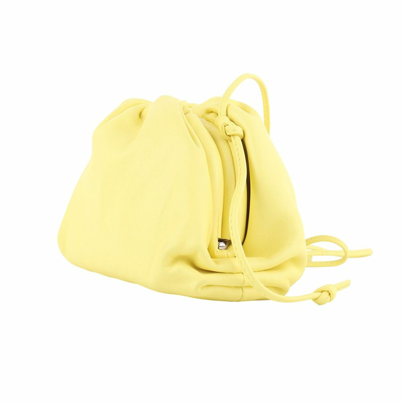 【包稅】BOTTEGA VENETA 迷你餃子圖案斜背包 黃色 33907--1