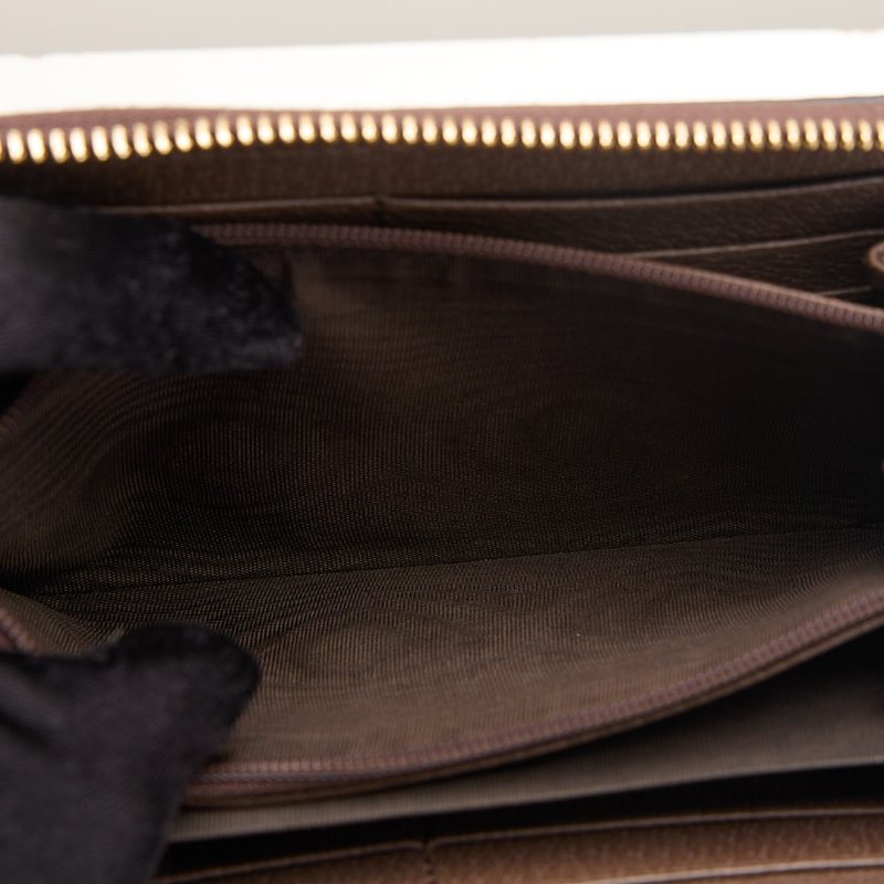 二手Gucci ophidia 拉鍊長夾 老花-15