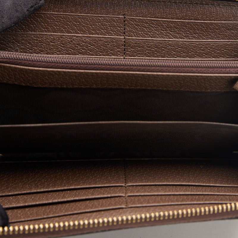 二手Gucci ophidia 拉鍊長夾 老花-17