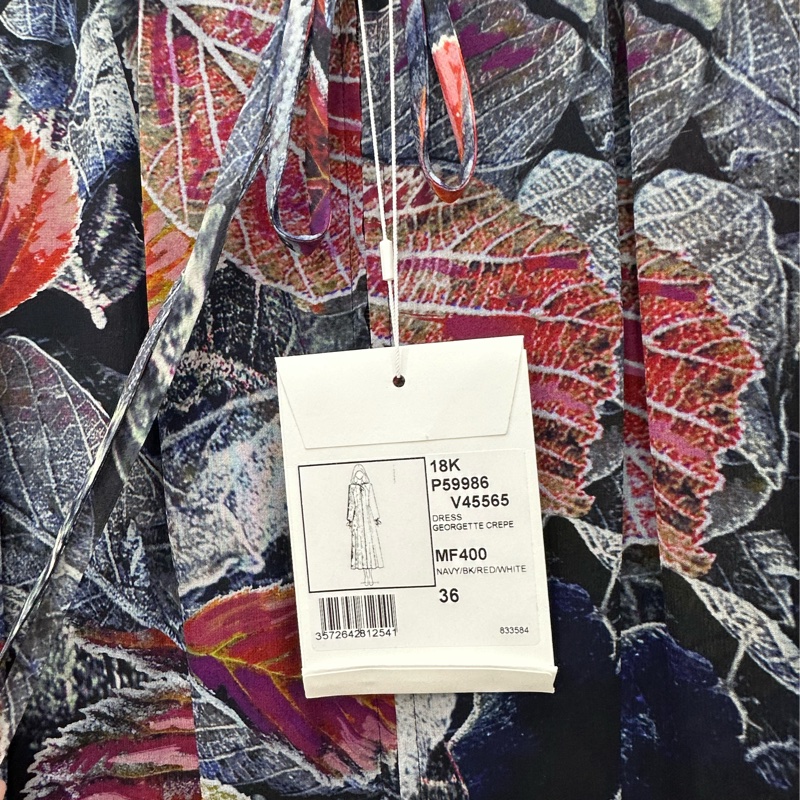 Chanel迷霧森林秀款落葉印花連帽長裙 小松菜奈同款 36碼 全新-2