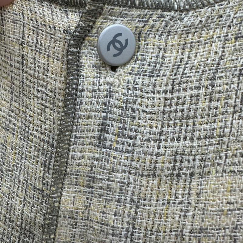 Chanel 香奈兒無袖短版棉麻T卹38碼-2