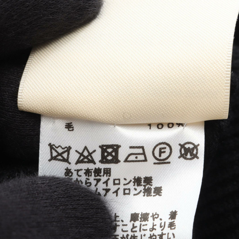 愛馬仕 LOUNGEWEAR VOYAGE 系列針織毛衣 #34 2H2630DA 羊毛 黑色 二手 女款-3