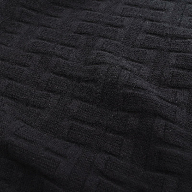 愛馬仕 LOUNGEWEAR VOYAGE 系列針織毛衣 #34 2H2630DA 羊毛 黑色 二手 女款-4