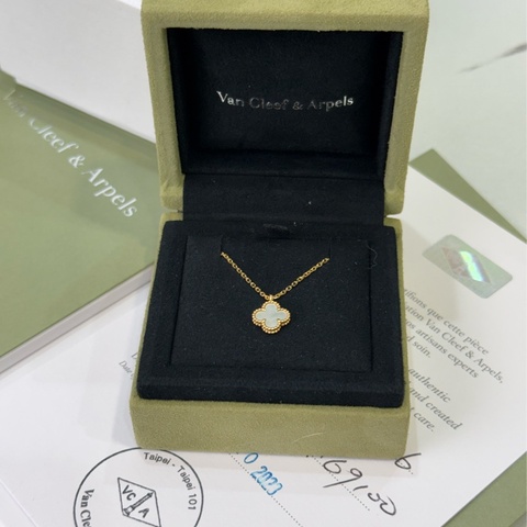 Vca 白貝母 項鍊 小號