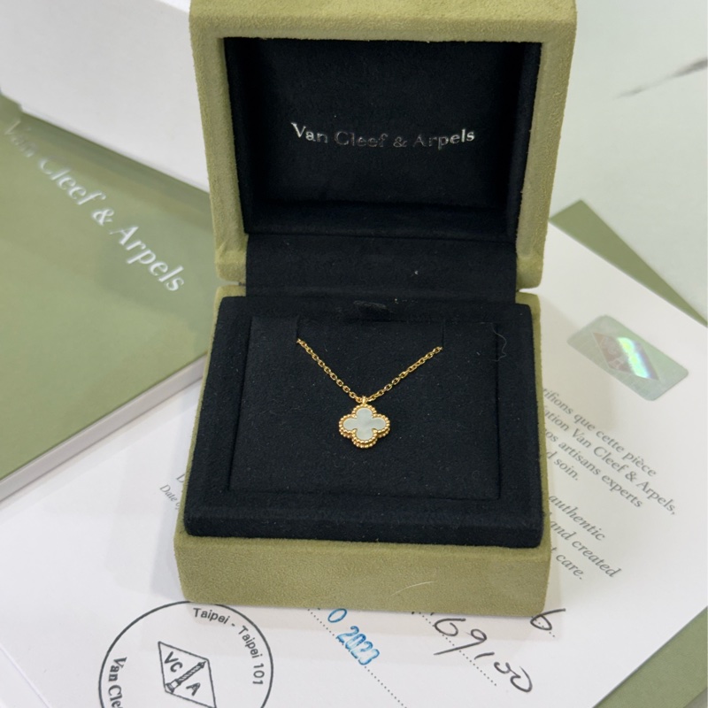 Vca 白貝母 項鍊 小號-0