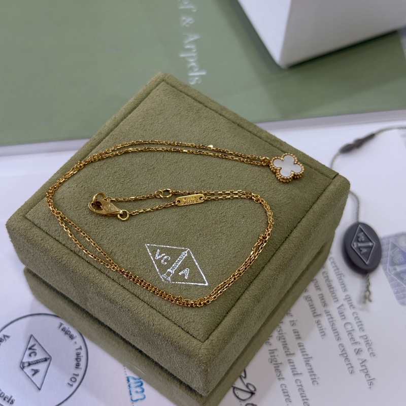 Vca 白貝母 項鍊 小號-2