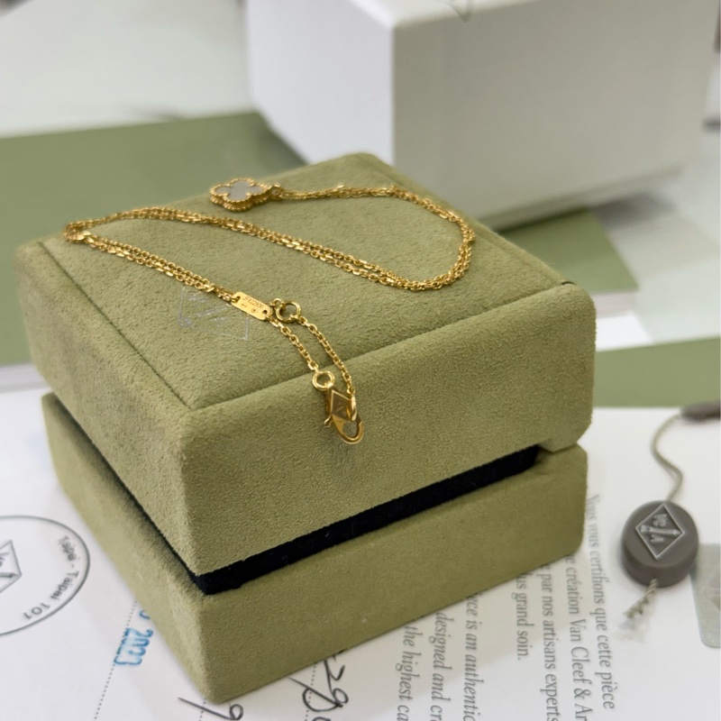 Vca 白貝母 項鍊 小號-4