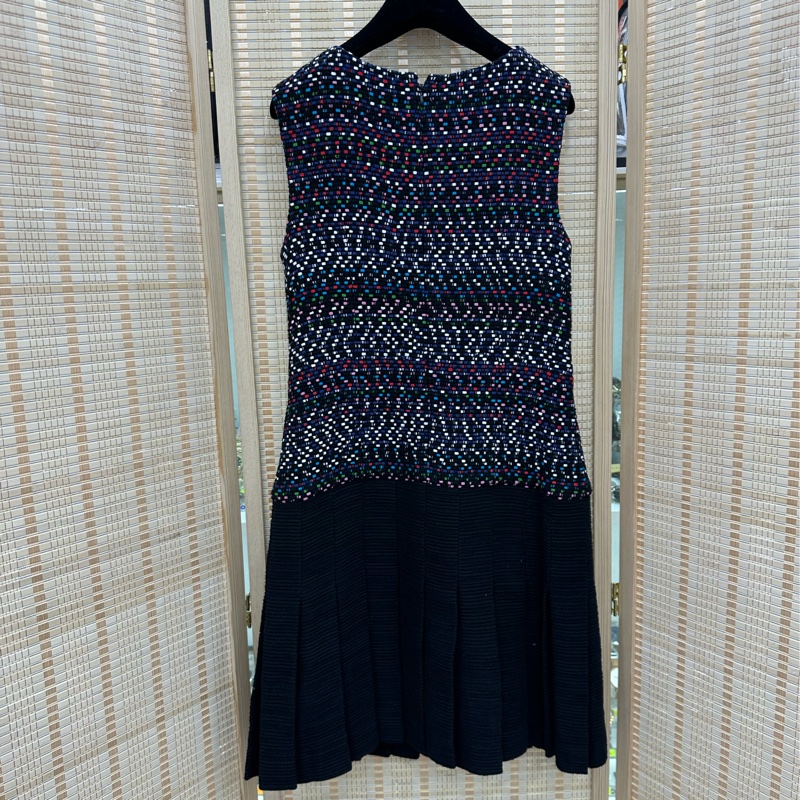 Chanel 彩色編織無袖洋裝 38碼-1