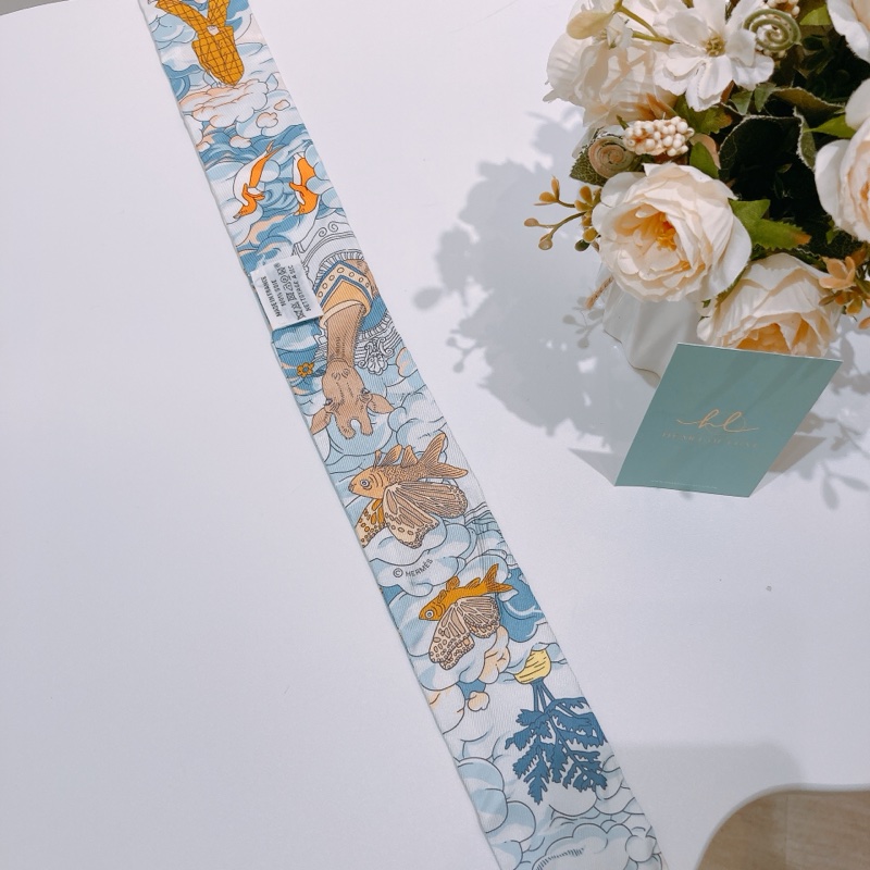 TW4644 HERMES 愛馬仕雲想國小絲巾SUR MON NUAGE TWILLY-5