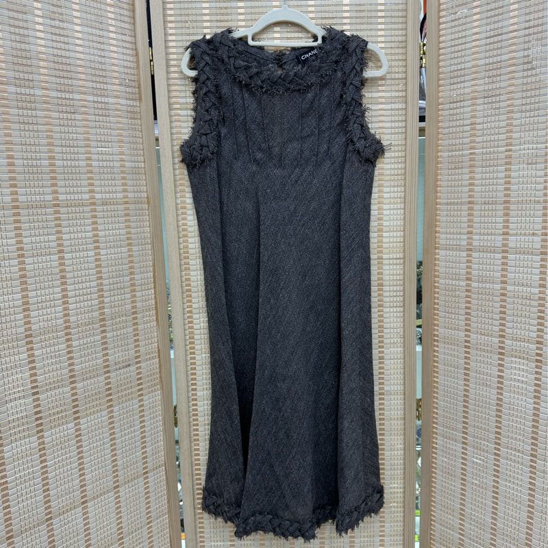 Chanel 香奈兒 14年藏青粗呢 34碼-0