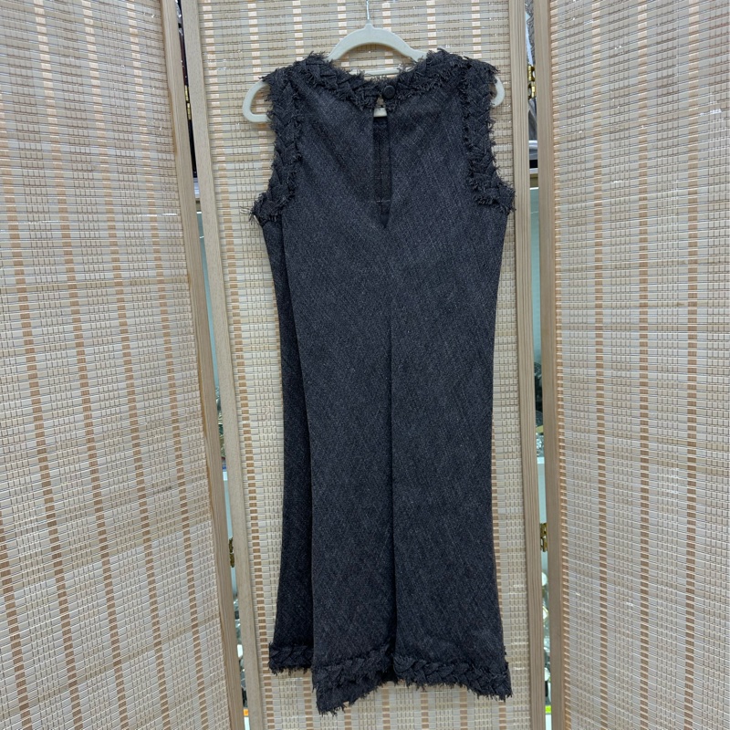 Chanel 香奈兒 14年藏青粗呢 34碼-1