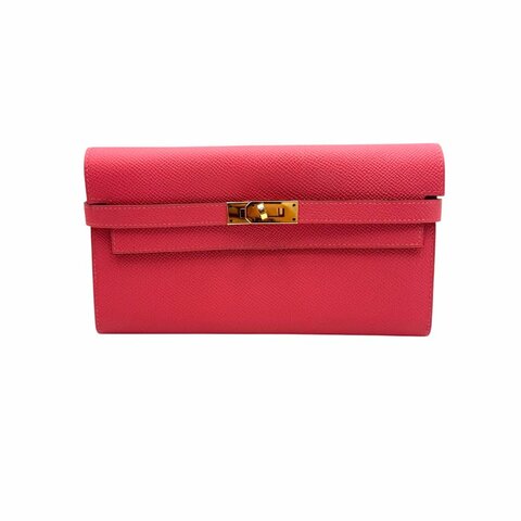 【美收精品】HERMES Kelly Long Wallet X刻 金扣長錢包 C-116【隔月月中將轉賣至日本 上架期限30天】