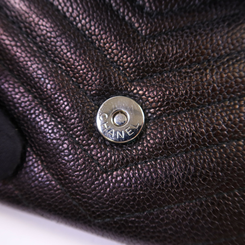 CHANEL 牛皮皮革Long Wallet銀扣長錢包-9